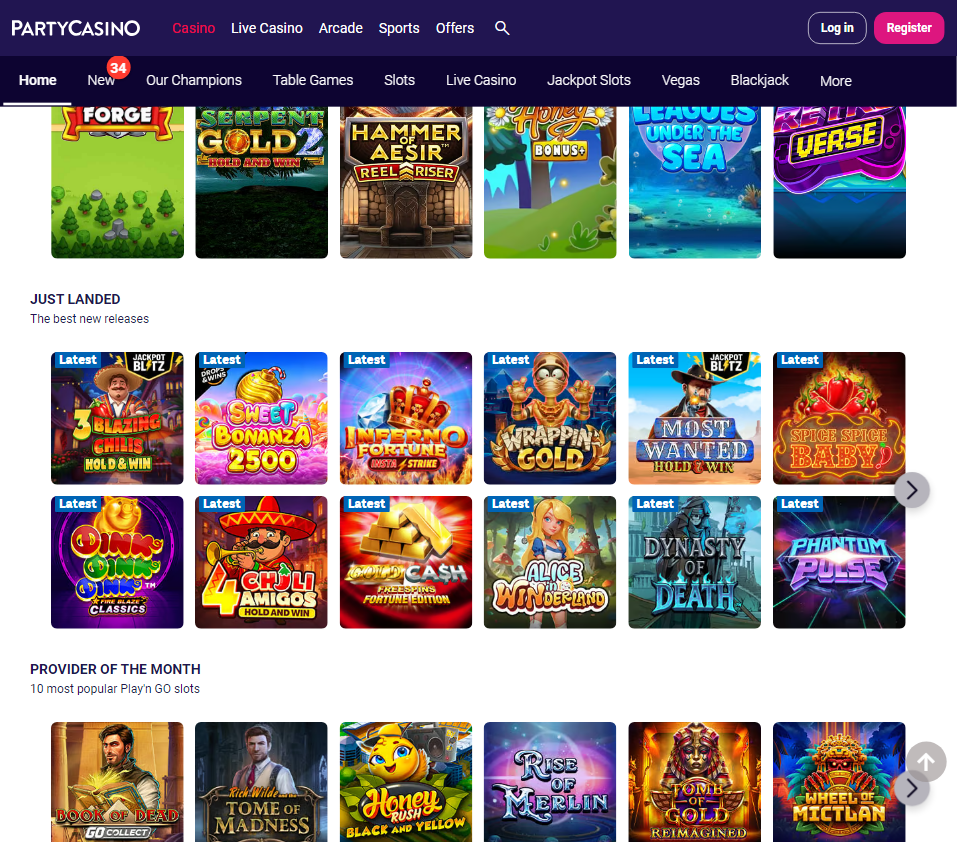 PartyCasino slide1